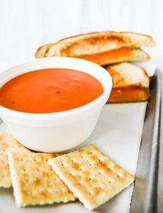 Tomato Bisque Soup Special with grilled cheese
